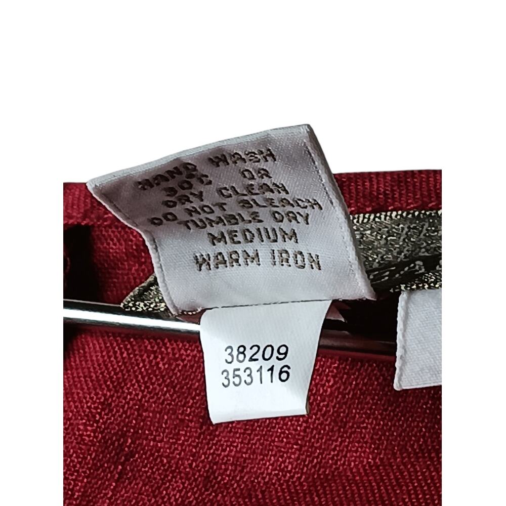 The Territory Ahead Linen Maxi Shift Dress Red Sleeveless V Neck 12 - Picture 15 of 15
